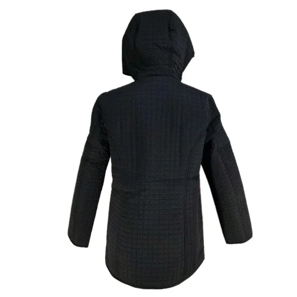 Lands End Women's Quilted Jacket Hooded Size Small Black Fully Lined Zip NWT - Picture 10 of 15